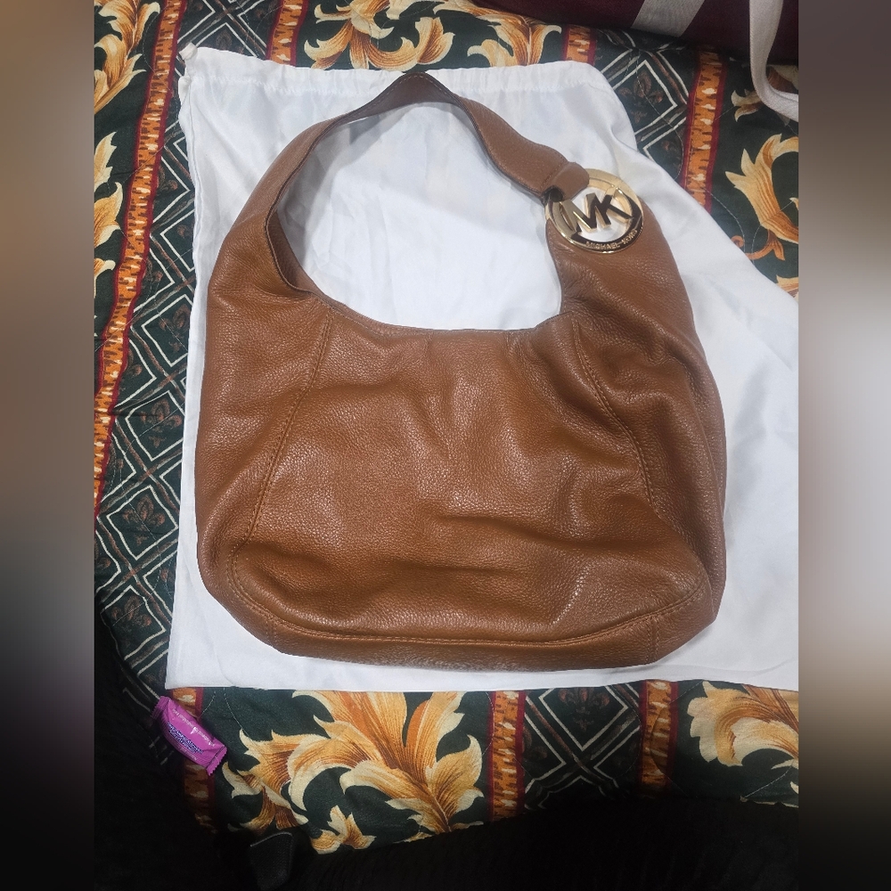 Michael Kors Tan Leather Hobo Bag